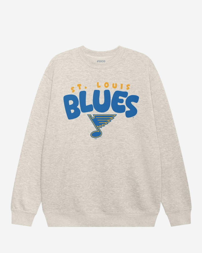 St Louis Blues Bubble Crew Neck Sweatshirt FOCO S - FOCO.com