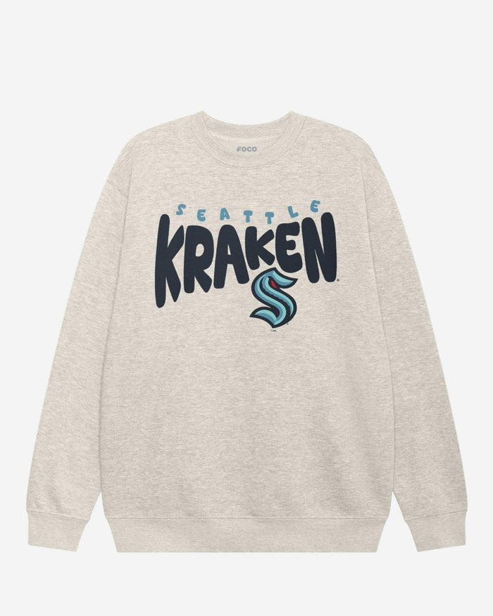 Seattle Kraken Bubble Crew Neck Sweatshirt FOCO S - FOCO.com