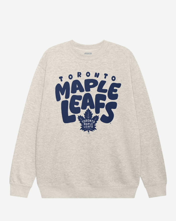 Toronto Maple Leafs Bubble Crew Neck Sweatshirt FOCO S - FOCO.com