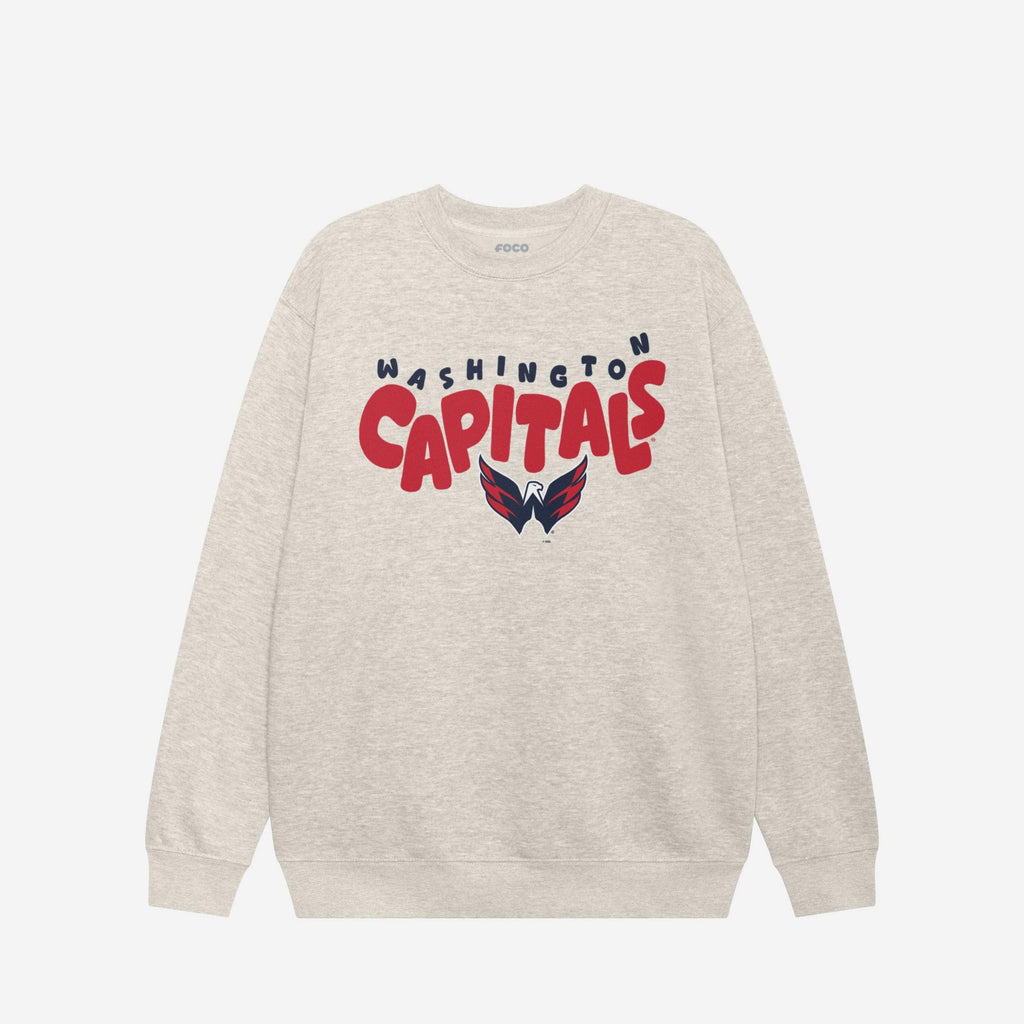 Washington Capitals Bubble Crew Neck Sweatshirt FOCO S - FOCO.com