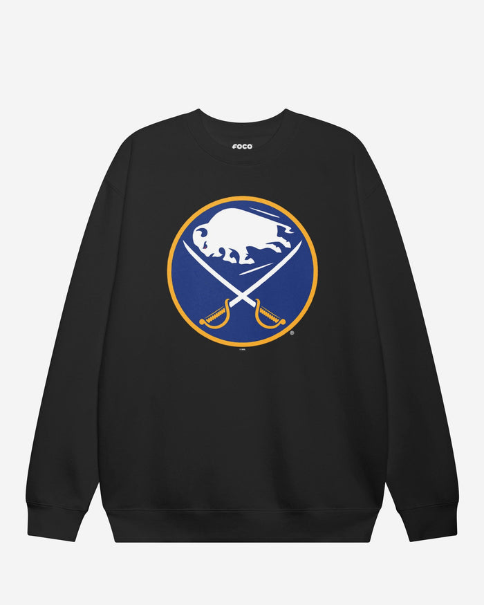 Buffalo Sabres Primary Logo Crew Neck Sweatshirt FOCO Black S - FOCO.com
