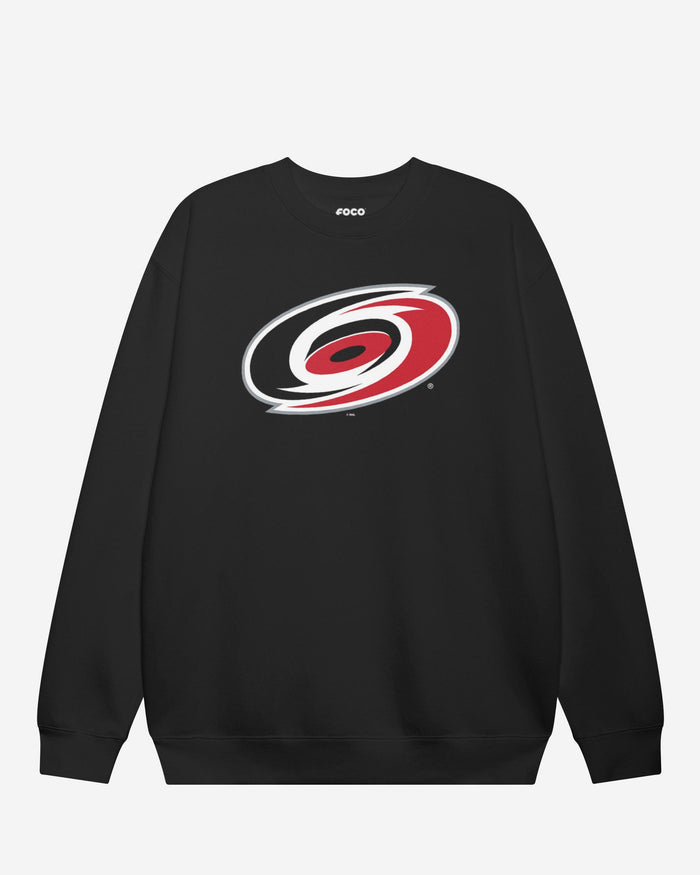 Carolina Hurricanes Primary Logo Crew Neck Sweatshirt FOCO Black S - FOCO.com