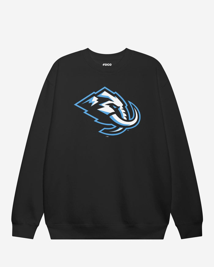 Utah Mammoth Primary Logo Crew Neck Sweatshirt FOCO Black S - FOCO.com