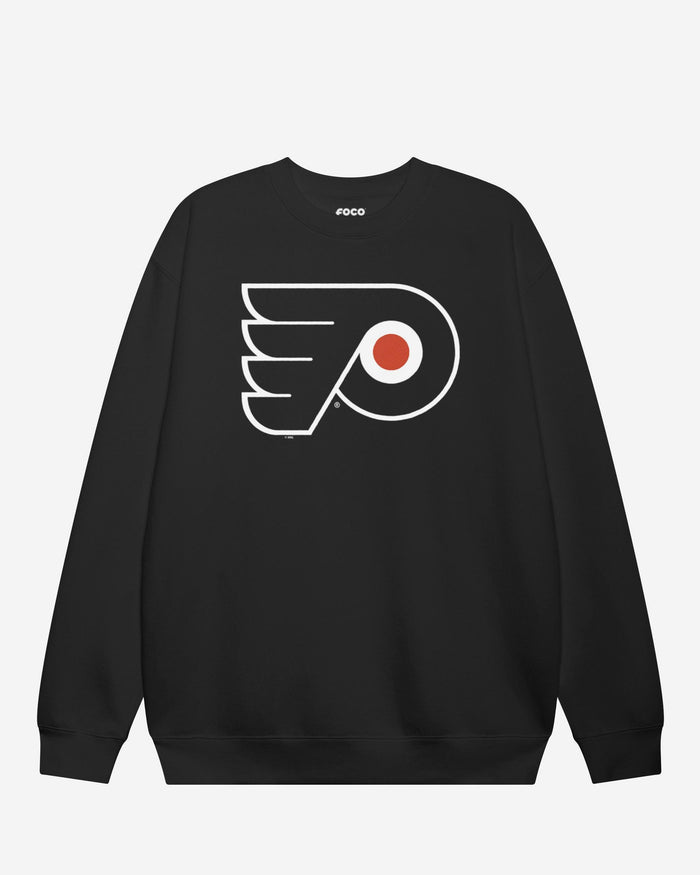 Philadelphia Flyers Primary Logo Crew Neck Sweatshirt FOCO Black S - FOCO.com