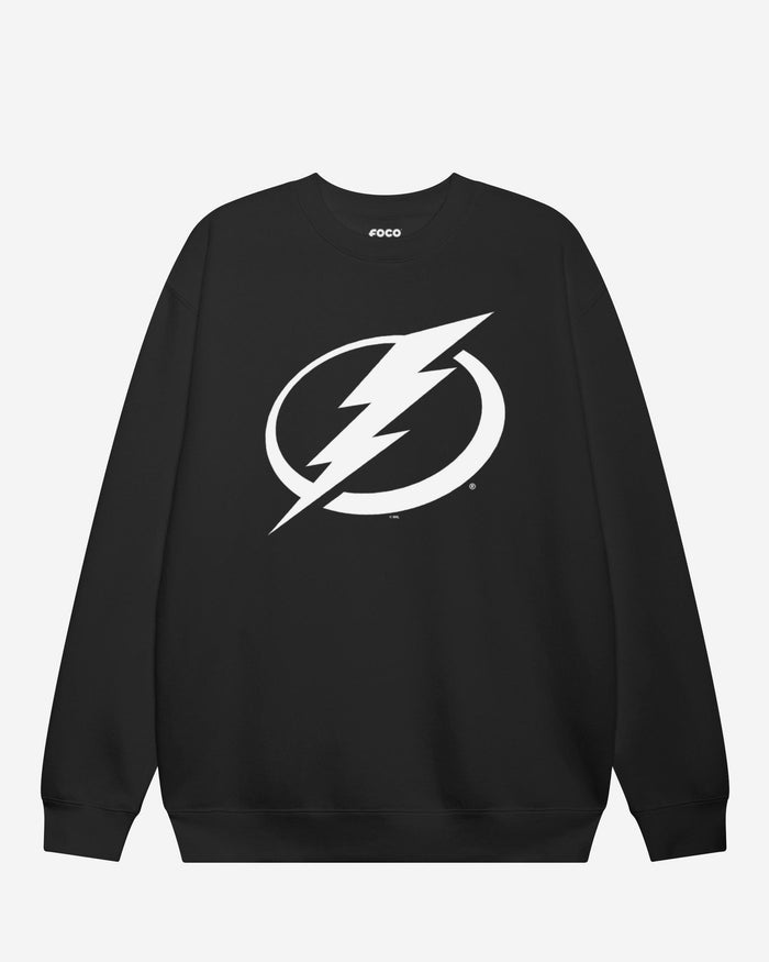 Tampa Bay Lightning Primary Logo Crew Neck Sweatshirt FOCO Black S - FOCO.com
