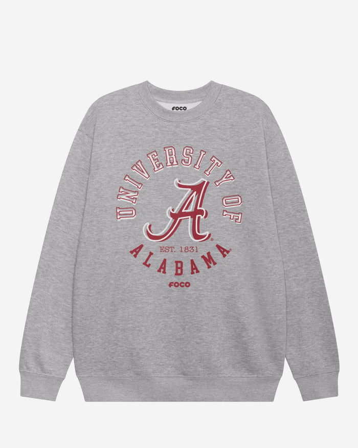 Alabama Crimson Tide Circle Vintage Crew Neck Sweatshirt FOCO S - FOCO.com