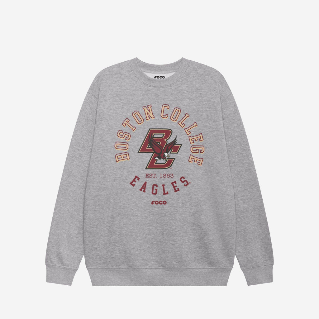 Boston College Eagles Circle Vintage Crew Neck Sweatshirt FOCO S - FOCO.com