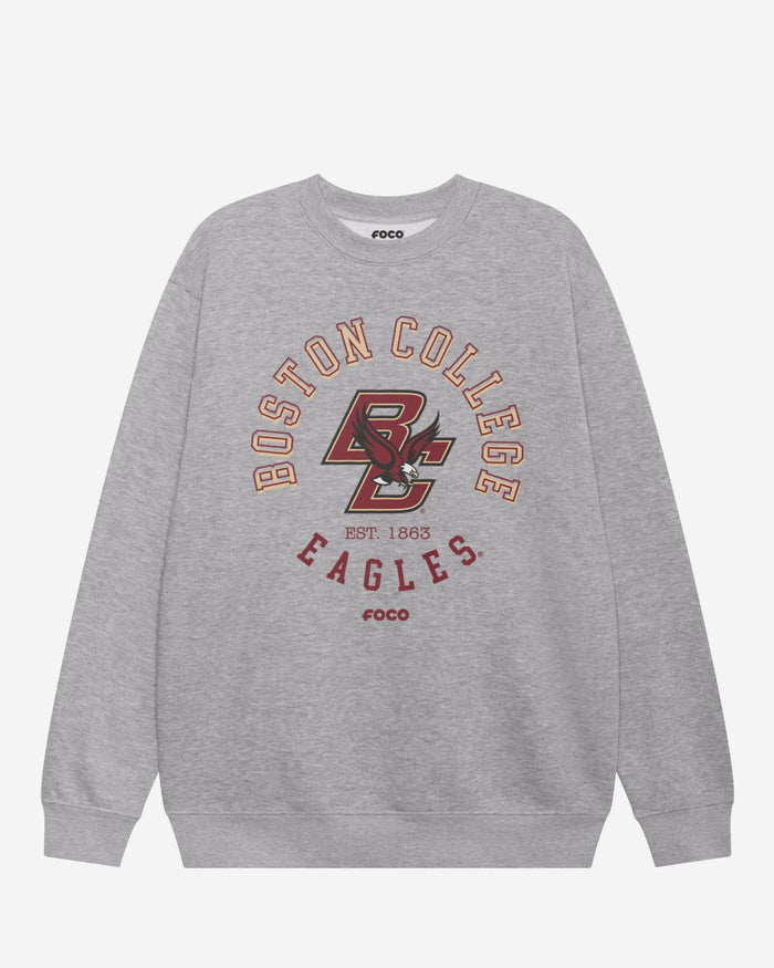Boston College Eagles Circle Vintage Crew Neck Sweatshirt FOCO S - FOCO.com
