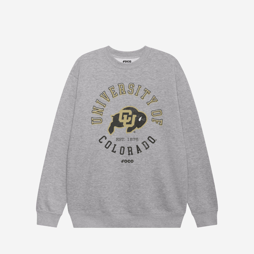 Colorado Buffaloes Circle Vintage Crew Neck Sweatshirt FOCO S - FOCO.com