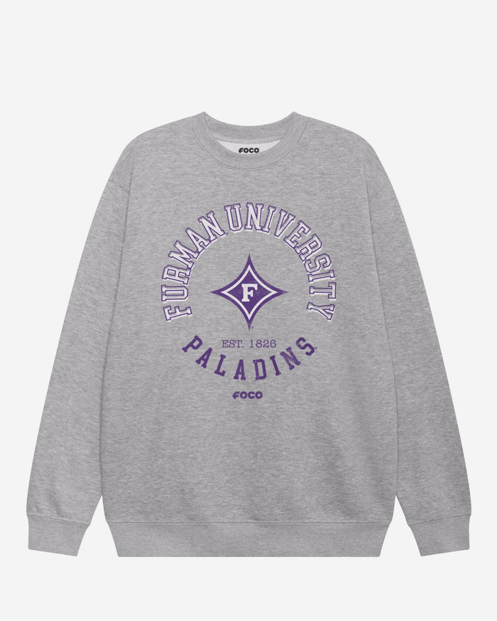 Furman Paladins Circle Vintage Crew Neck Sweatshirt FOCO S - FOCO.com