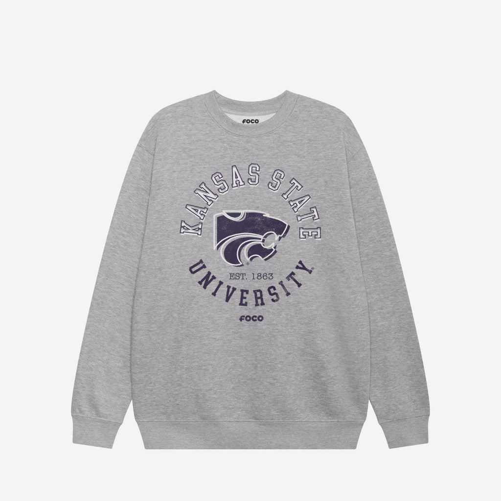 Kansas State Wildcats Circle Vintage Crew Neck Sweatshirt FOCO S - FOCO.com