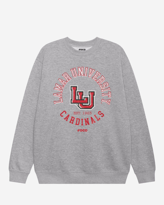 Lamar Cardinals Circle Vintage Crew Neck Sweatshirt FOCO S - FOCO.com