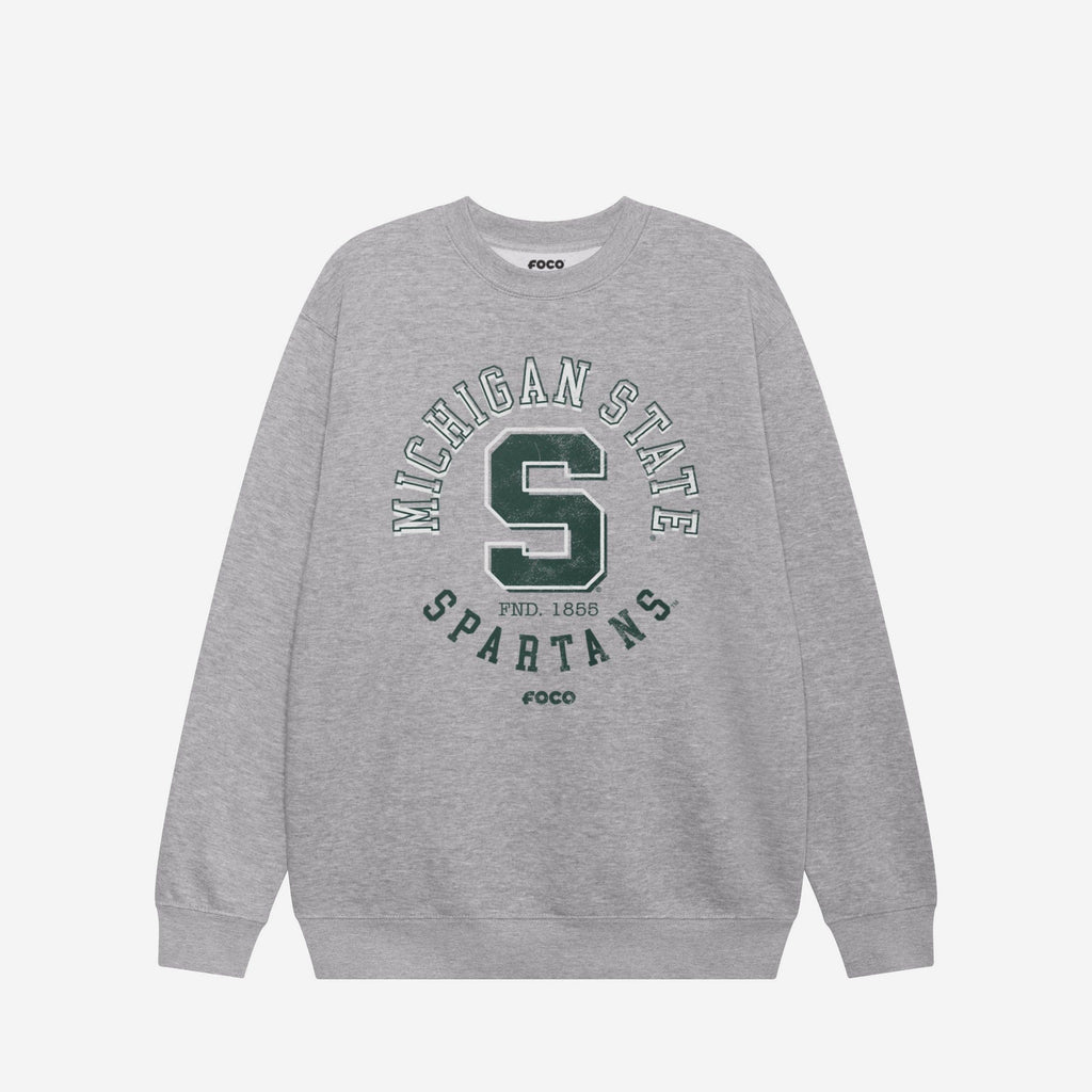 Michigan State Spartans Circle Vintage Crew Neck Sweatshirt FOCO S - FOCO.com