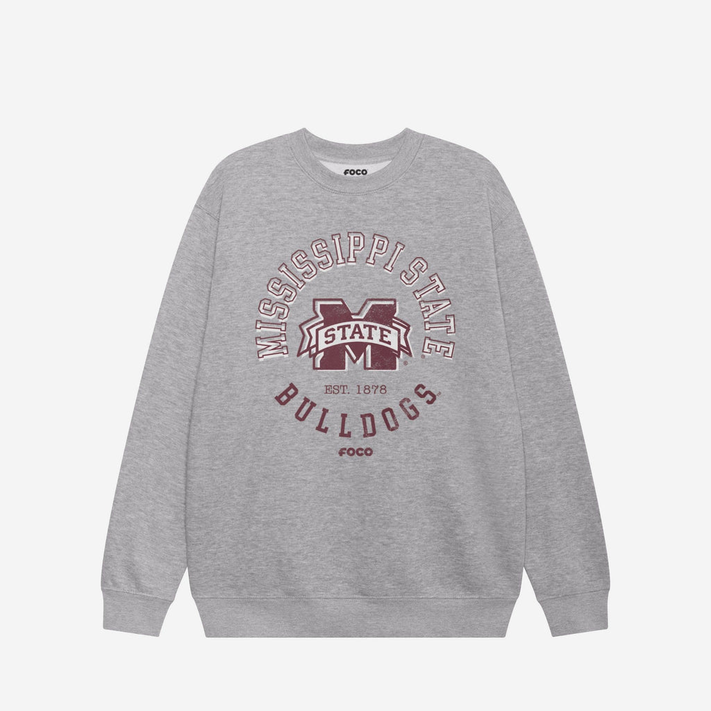 Mississippi State Bulldogs Circle Vintage Crew Neck Sweatshirt FOCO S - FOCO.com