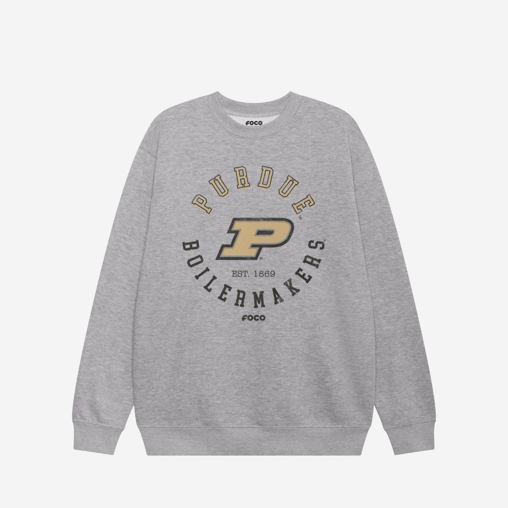 Purdue Boilermakers Circle Vintage Crew Neck Sweatshirt FOCO S - FOCO.com