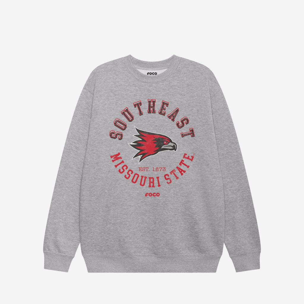 Southeast Missouri State Redhawks Circle Vintage Crew Neck Sweatshirt FOCO S - FOCO.com
