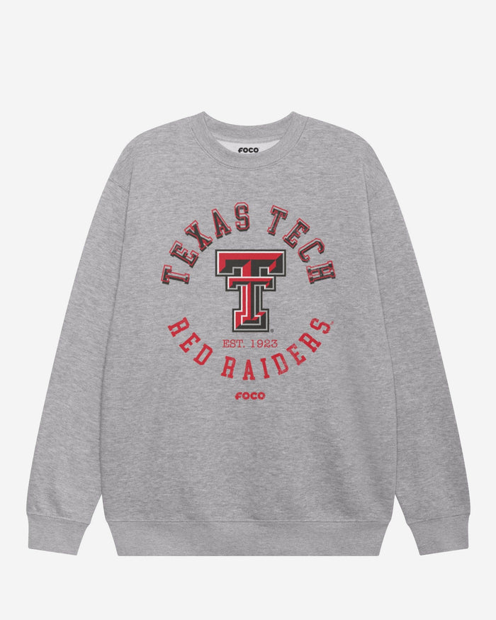 Texas Tech Red Raiders Circle Vintage Crew Neck Sweatshirt FOCO S - FOCO.com