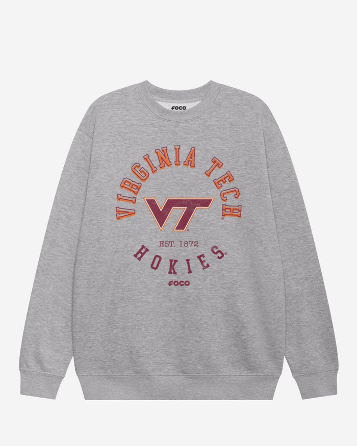 Virginia Tech Hokies Circle Vintage Crew Neck Sweatshirt FOCO S - FOCO.com