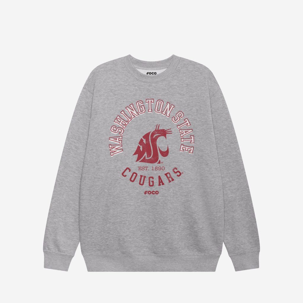 Washington State Cougars Circle Vintage Crew Neck Sweatshirt FOCO S - FOCO.com