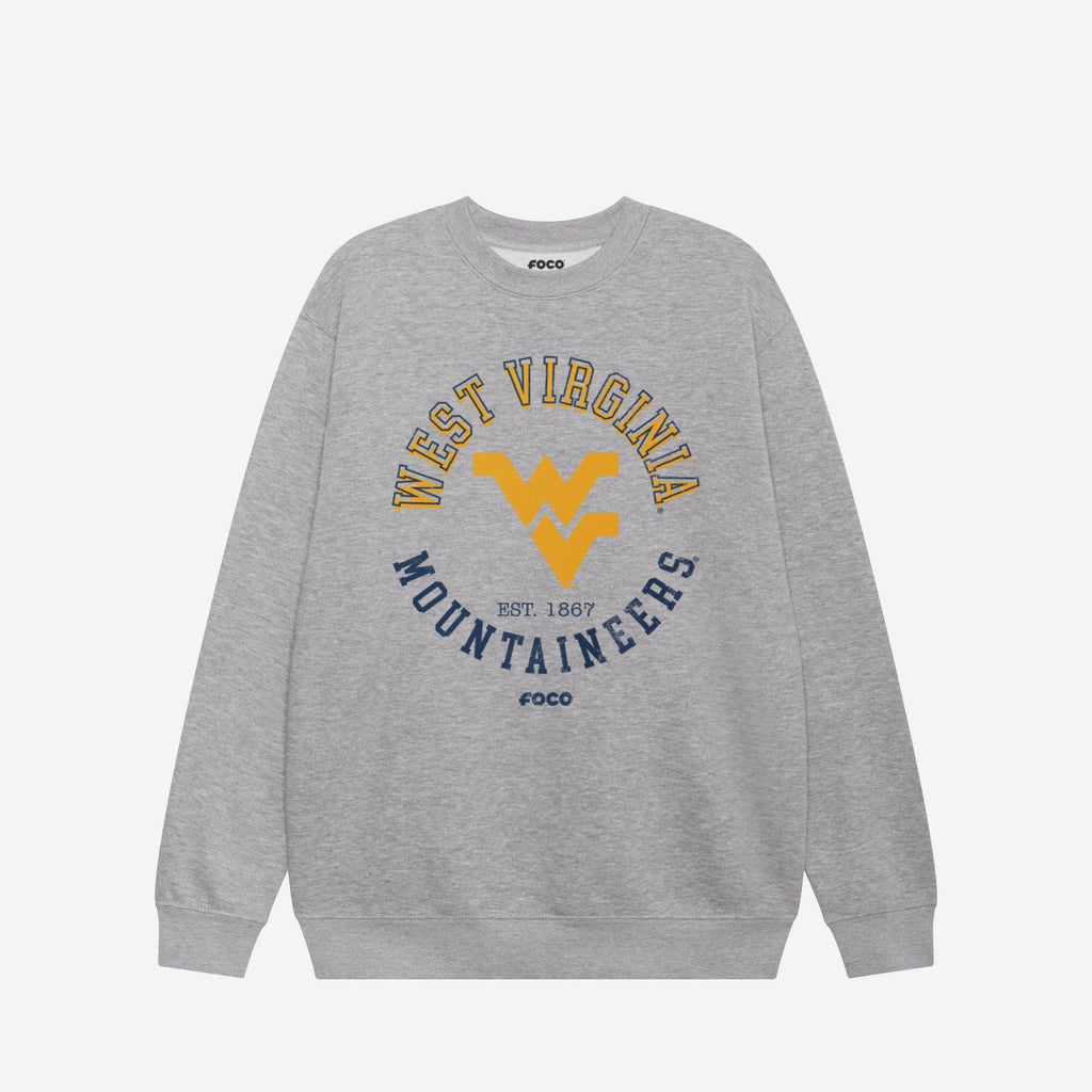 West Virginia Mountaineers Circle Vintage Crew Neck Sweatshirt FOCO S - FOCO.com