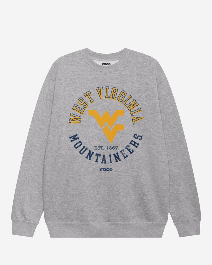 West Virginia Mountaineers Circle Vintage Crew Neck Sweatshirt FOCO S - FOCO.com