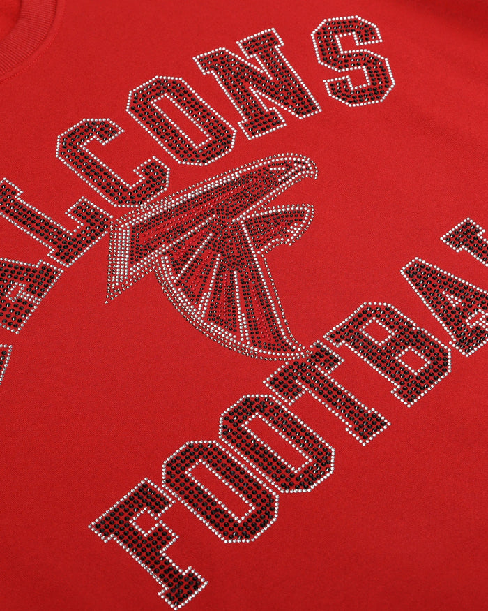 Atlanta Falcons Womens Rhinestone Logo Oversized Crew Neck Sweatshirt FOCO S - FOCO.com