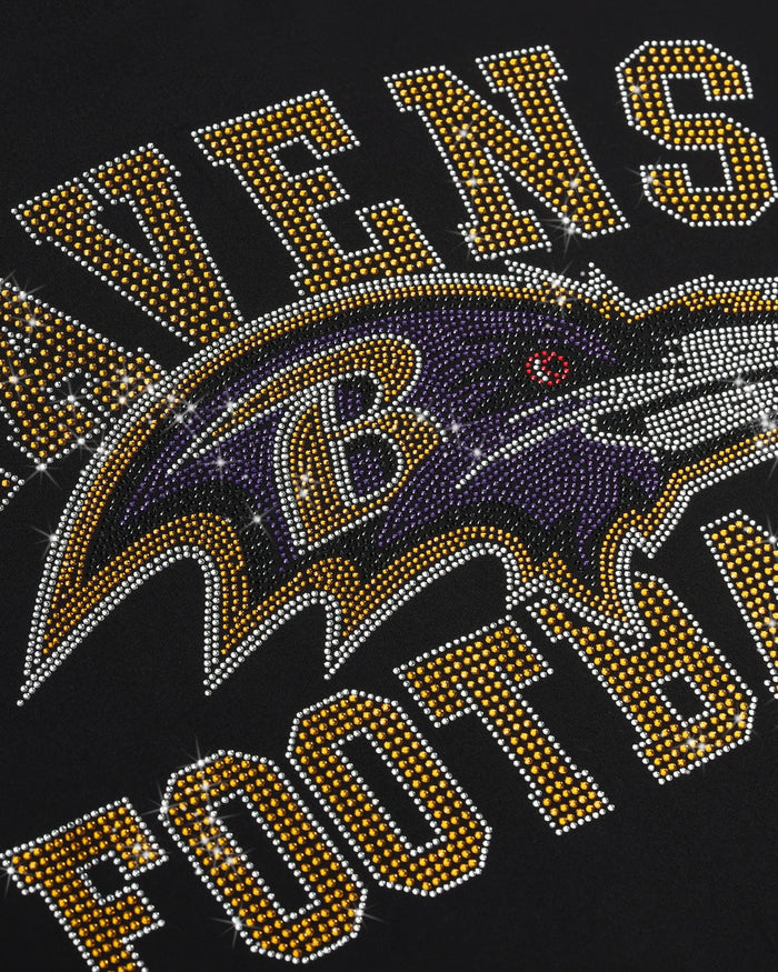 Baltimore Ravens Womens Rhinestone Logo Oversized Crew Neck Sweatshirt FOCO S - FOCO.com