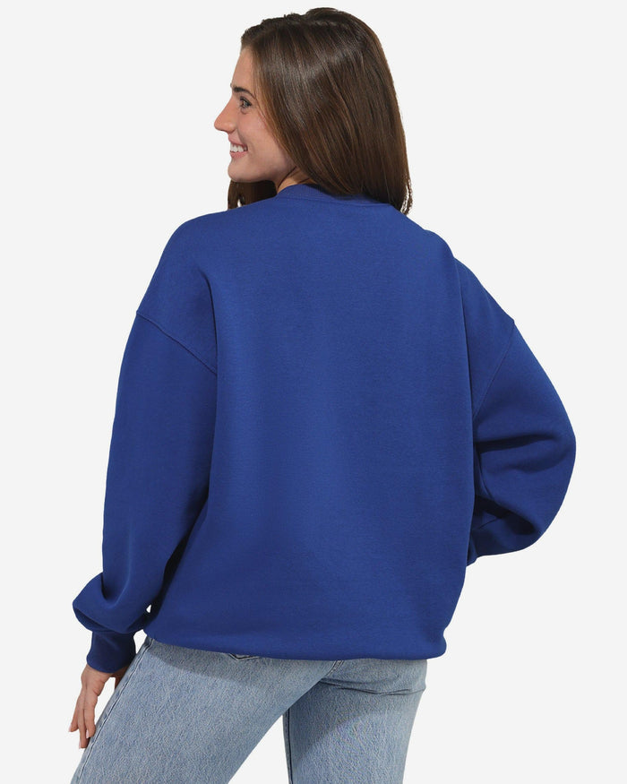 Buffalo Bills Womens Rhinestone Logo Oversized Holiday Crew Neck Sweatshirt FOCO S - FOCO.com