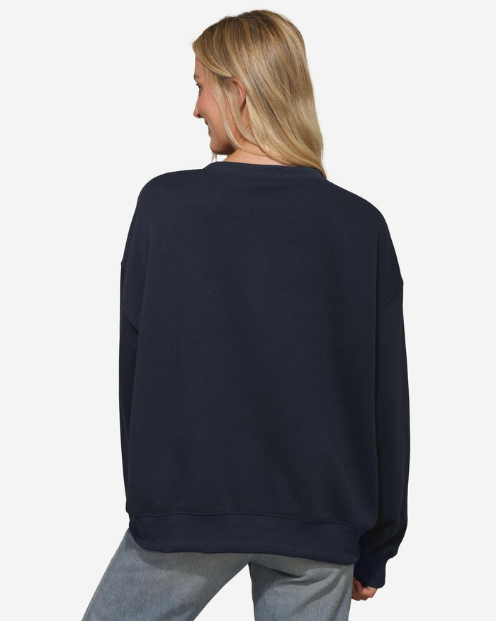 Houston Texans Womens Rhinestone Logo Oversized Crew Neck Sweatshirt FOCO S - FOCO.com