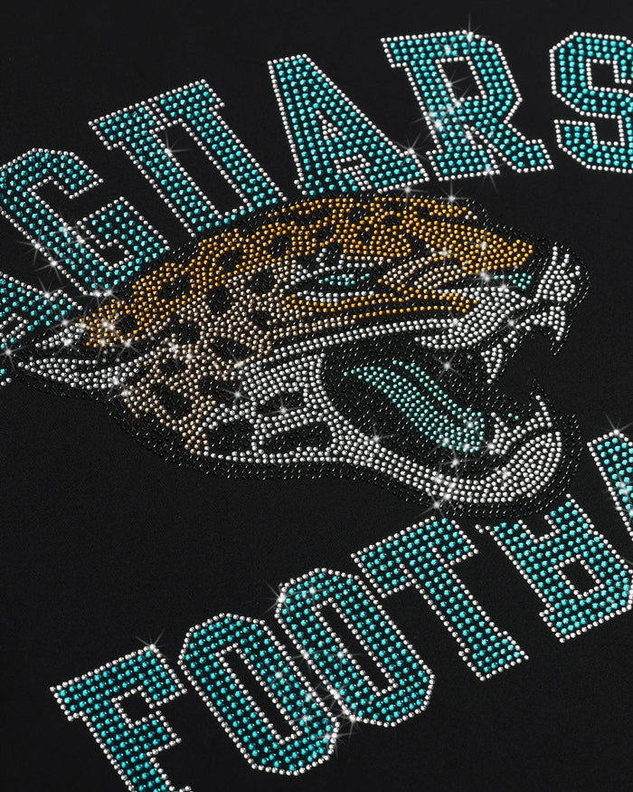 Jacksonville Jaguars Womens Rhinestone Logo Oversized Crew Neck Sweatshirt FOCO S - FOCO.com