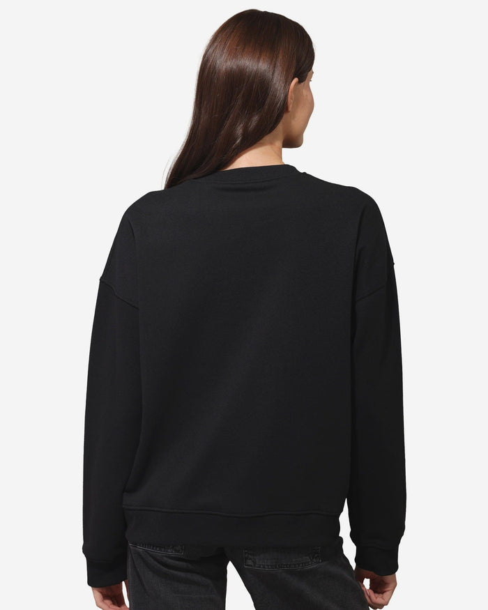 Pittsburgh Steelers Womens Rhinestone Logo Oversized Crew Neck Sweatshirt FOCO S - FOCO.com