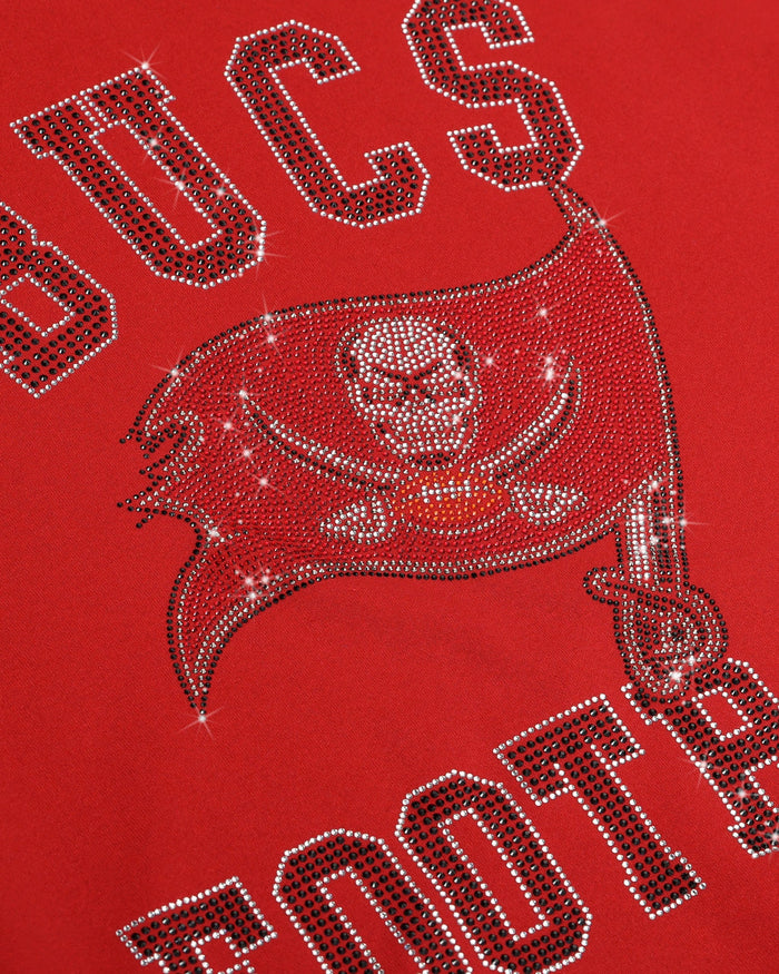 Tampa Bay Buccaneers Womens Rhinestone Logo Oversized Crew Neck Sweatshirt FOCO S - FOCO.com