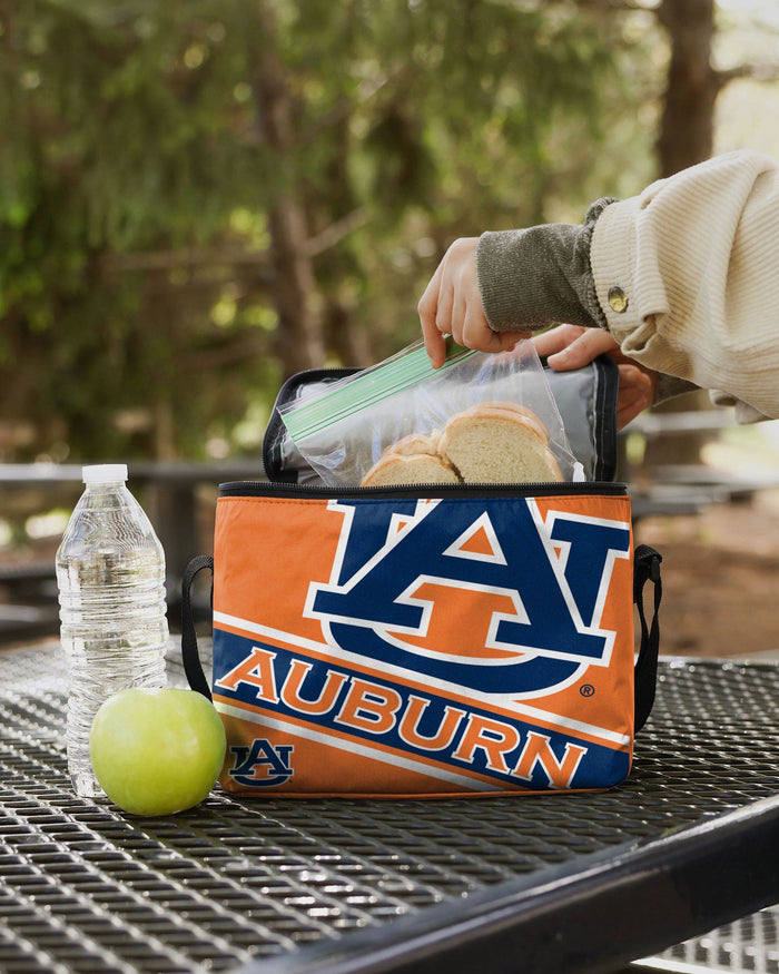 Auburn Tigers Big Logo Stripe 6 Pack Cooler FOCO - FOCO.com