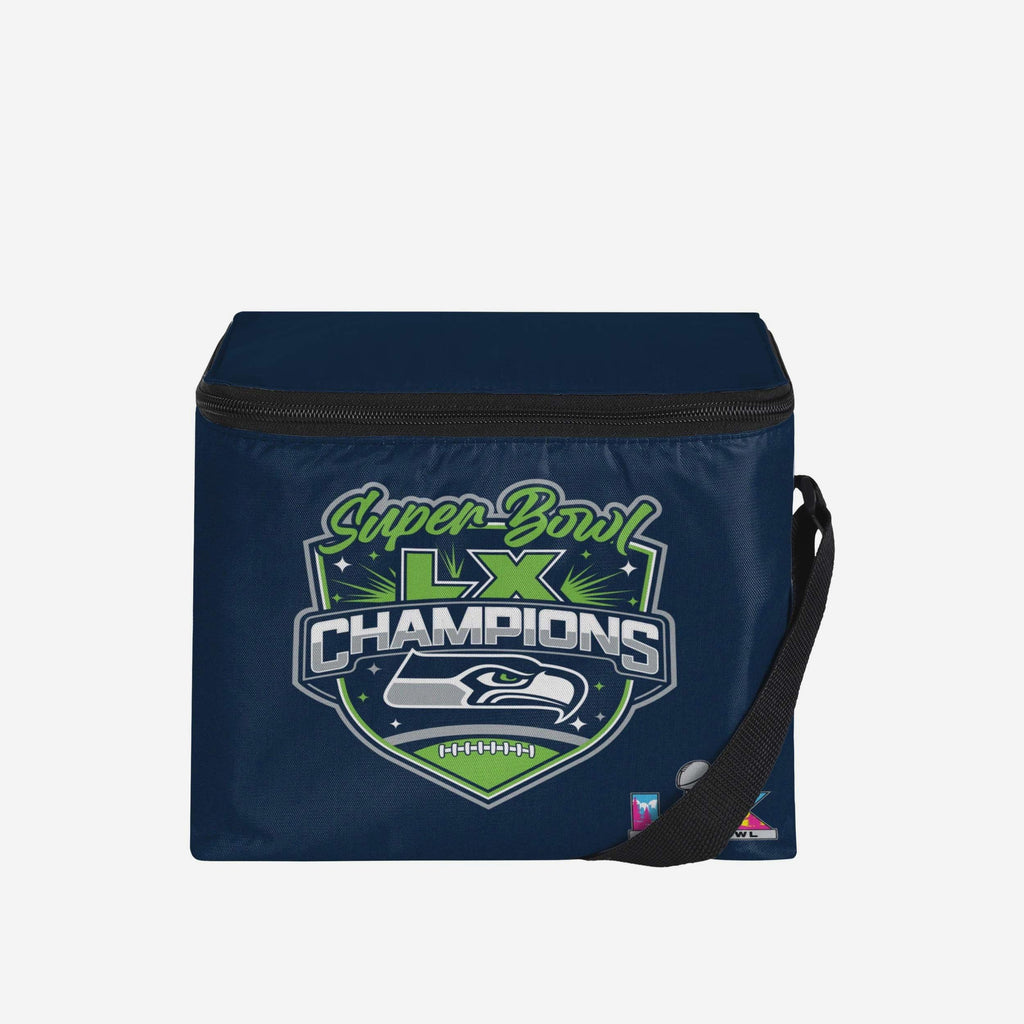 Seattle Seahawks Super Bowl LX Champions 6 Pack Cooler FOCO - FOCO.com