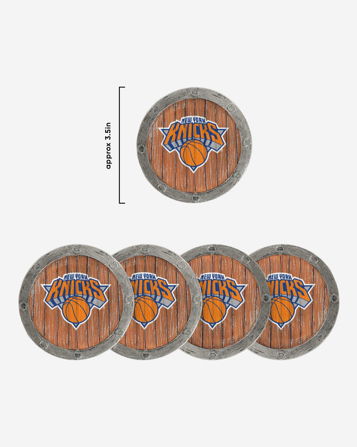 New York Knicks 5 Pack Barrel Coaster Set FOCO - FOCO.com