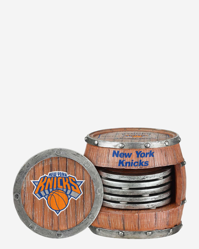 New York Knicks 5 Pack Barrel Coaster Set FOCO - FOCO.com