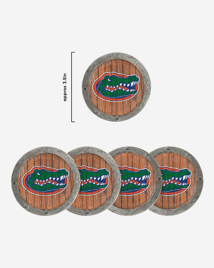 Florida Gators 5 Pack Barrel Coaster Set FOCO - FOCO.com