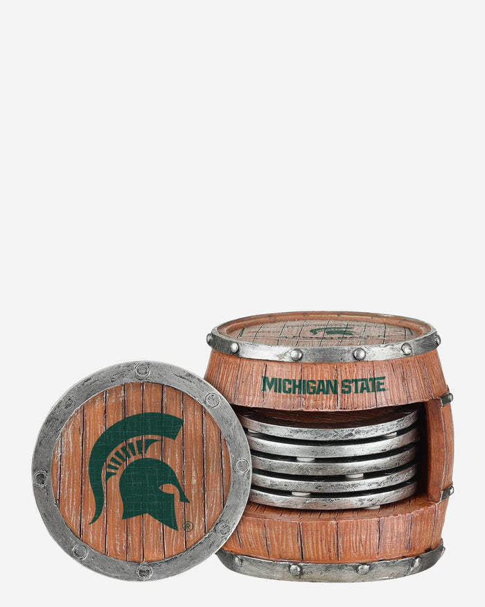 Michigan State Spartans 5 Pack Barrel Coaster Set FOCO - FOCO.com