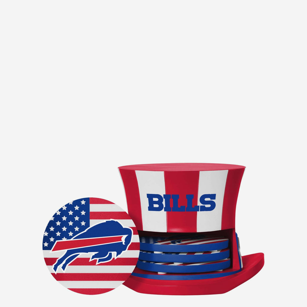 Buffalo Bills Americana Resin Coaster Set FOCO - FOCO.com