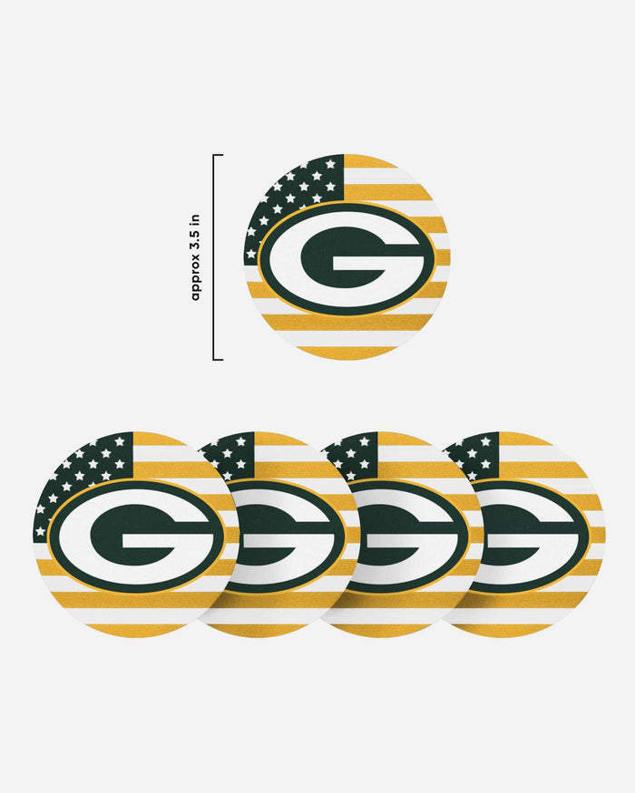 Green Bay Packers Americana Resin Coaster Set FOCO - FOCO.com