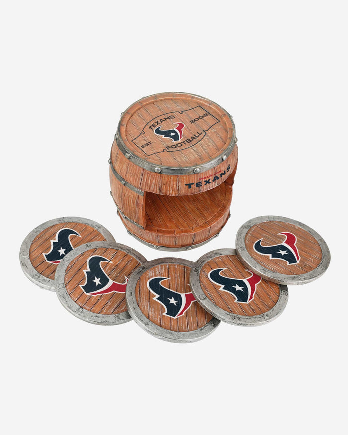 Houston Texans 5 Pack Barrel Coaster Set FOCO - FOCO.com