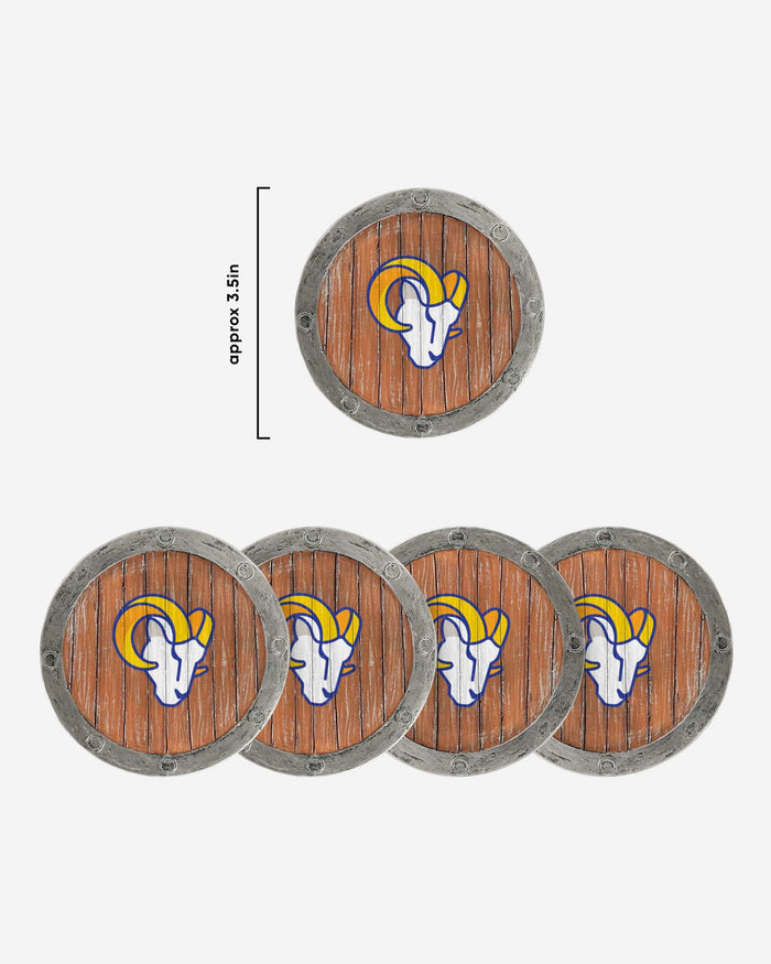 Los Angeles Rams 5 Pack Barrel Coaster Set FOCO