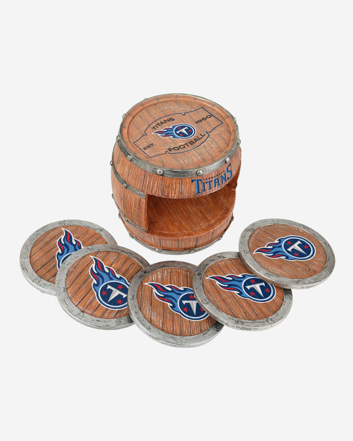 Tennessee Titans 5 Pack Barrel Coaster Set FOCO - FOCO.com