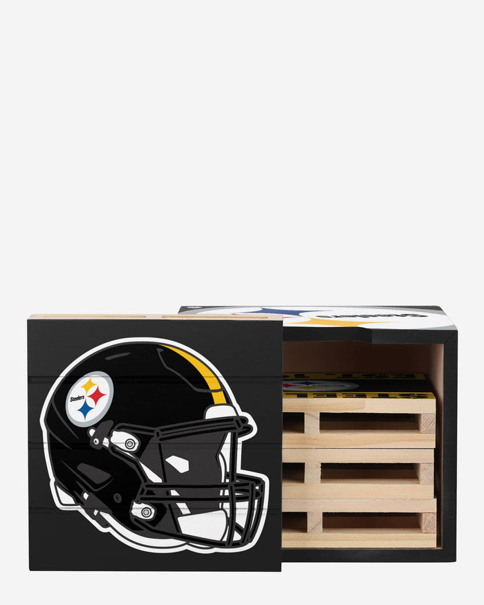 Pittsburgh Steelers 4 Pack Pallet Coaster Set FOCO - FOCO.com