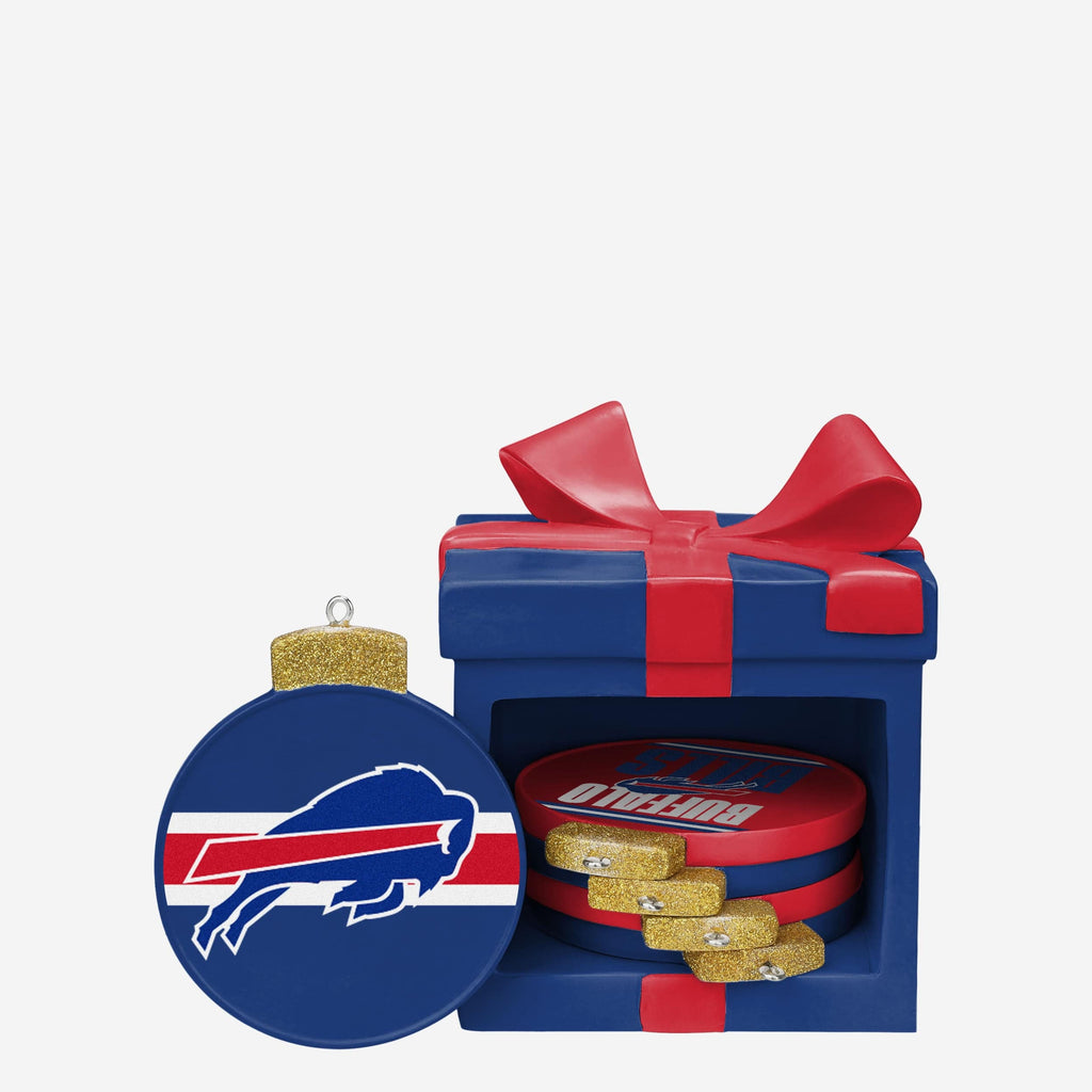 Buffalo Bills Holiday 5 Pack Coaster Set FOCO - FOCO.com