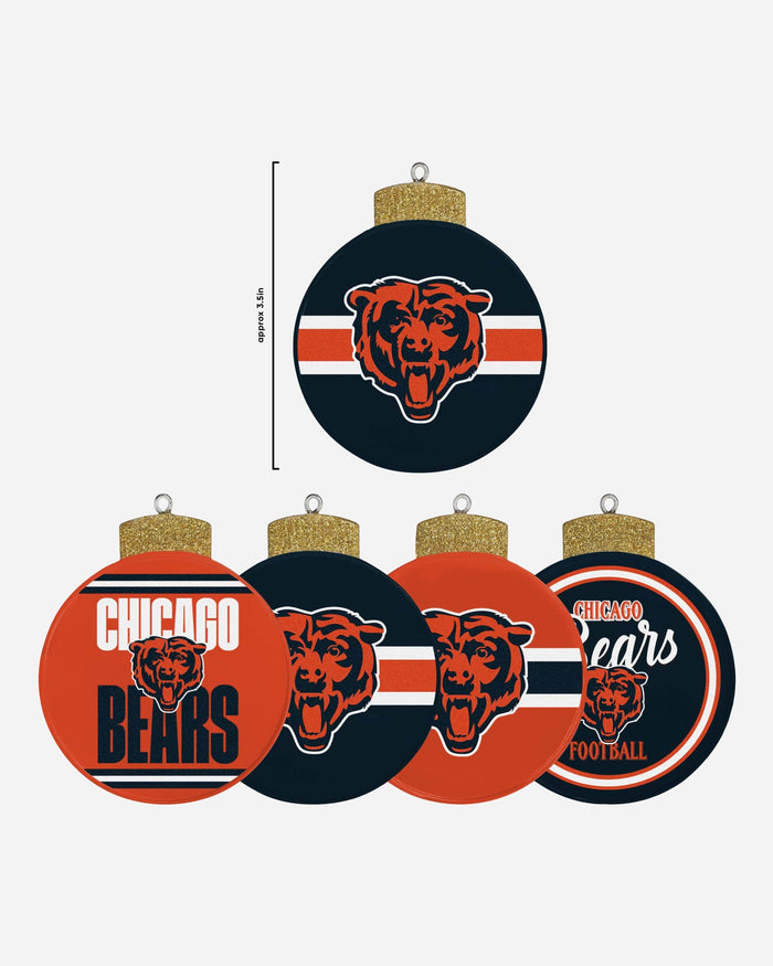Chicago Bears Holiday 5 Pack Coaster Set FOCO - FOCO.com