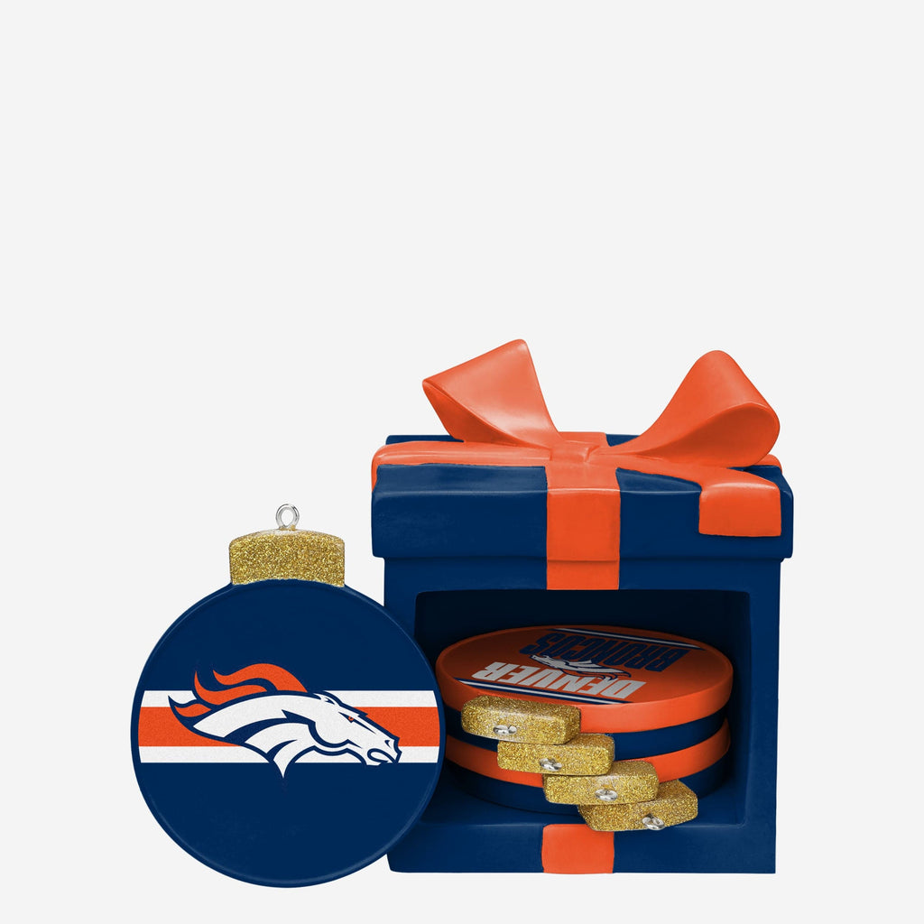 Denver Broncos Holiday 5 Pack Coaster Set FOCO - FOCO.com
