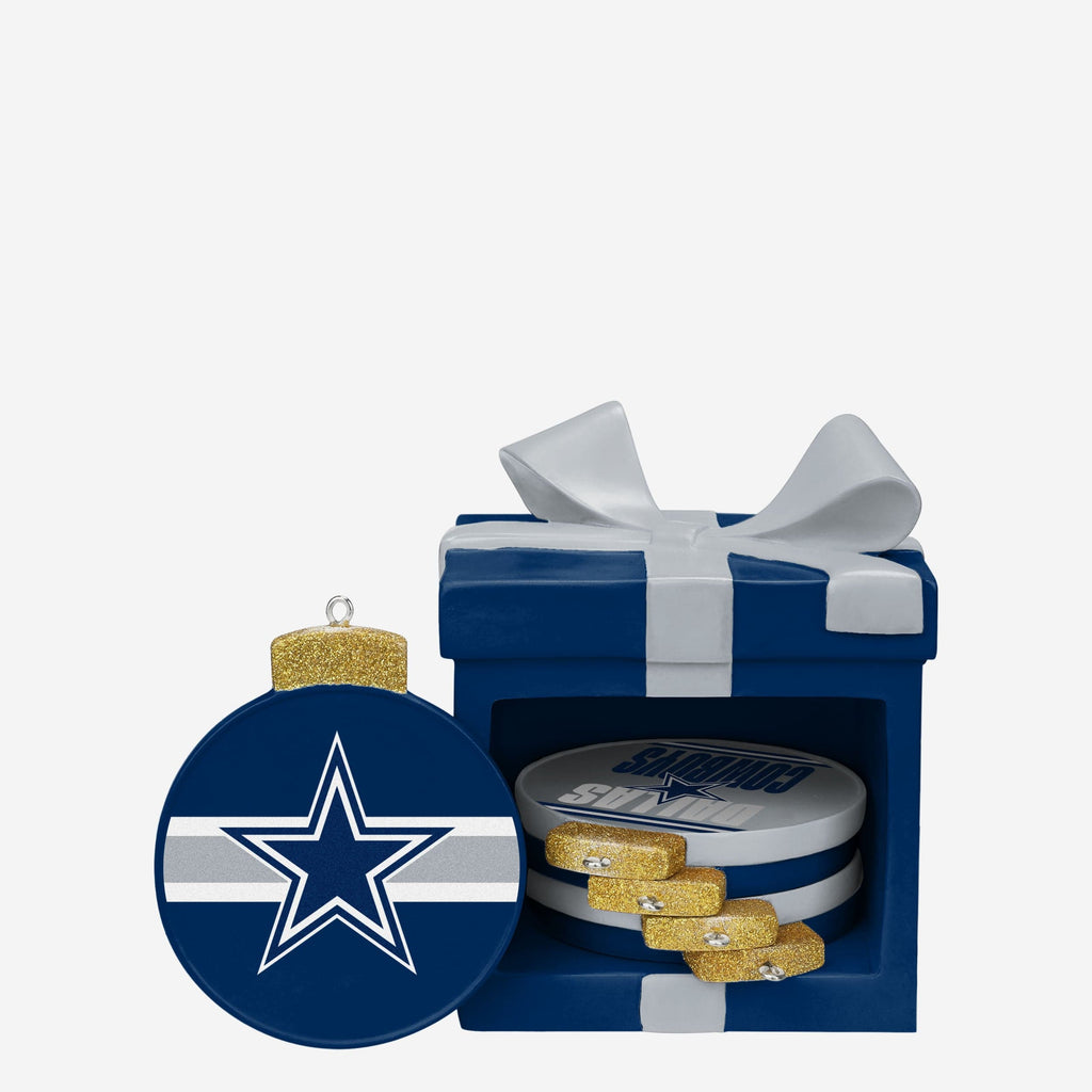 Dallas Cowboys Holiday 5 Pack Coaster Set FOCO - FOCO.com