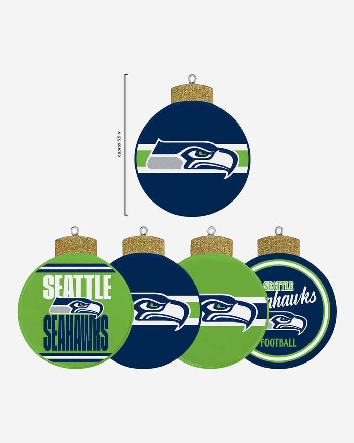 Seattle Seahawks Holiday 5 Pack Coaster Set FOCO - FOCO.com