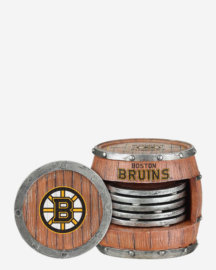Boston Bruins 5 Pack Barrel Coaster Set FOCO - FOCO.com